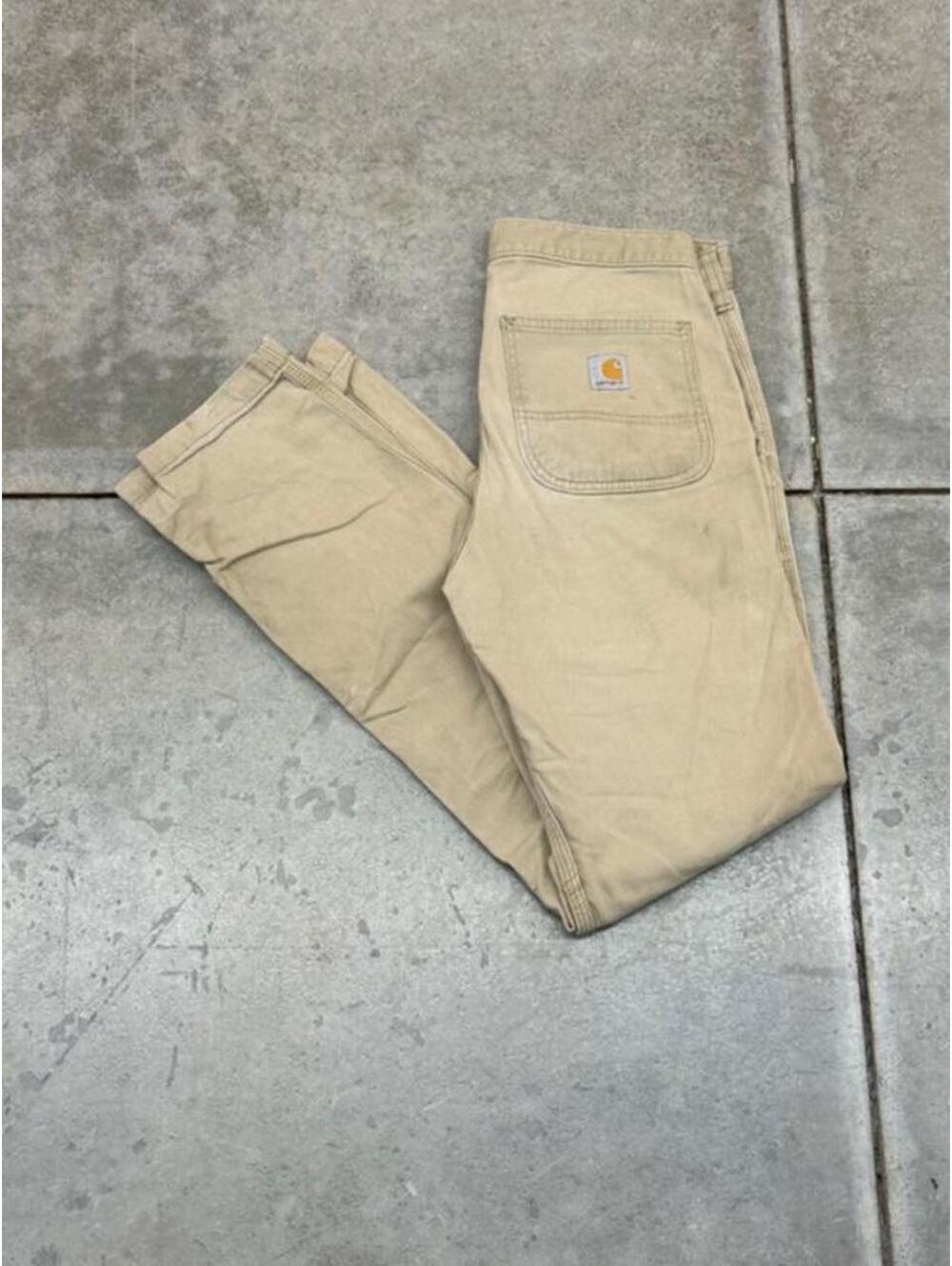 vintage carhartt beige straight fit cargo pants size 30 x 32